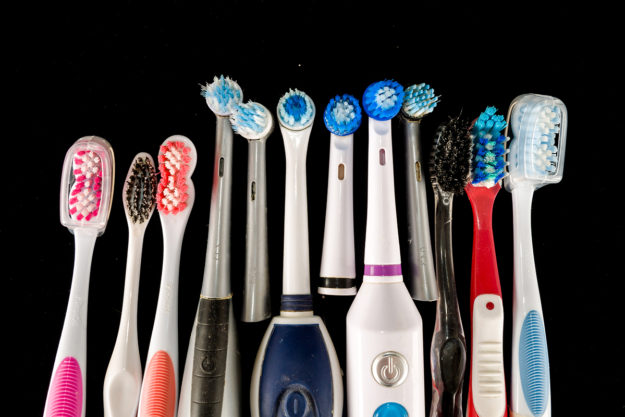 types of toothbrushes (2) group of different types of toothbrushes