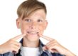 young boy getting braces for kids